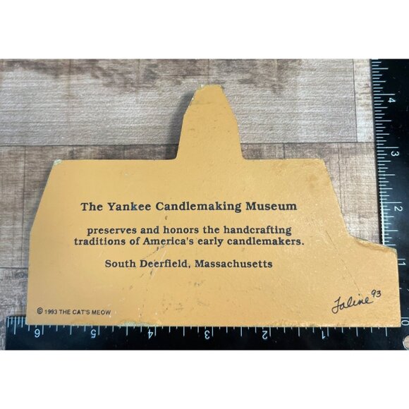 The Cats Meow Yankee Candlemaking Museum Wooden Shelf Sitter - Picture 2 of 2